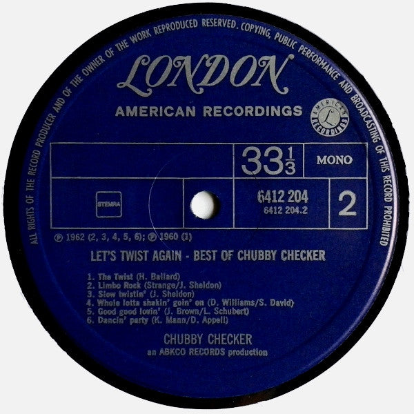 Chubby Checker : Let's Twist Again: The Best Of Chubby Checker (LP, Comp, Mono)