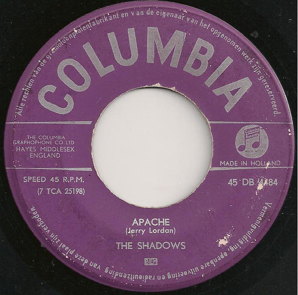 The Shadows : Apache (7", Single, Mono, Pur)