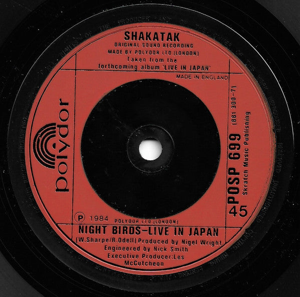 Shakatak : Don't Blame It On Love (7")