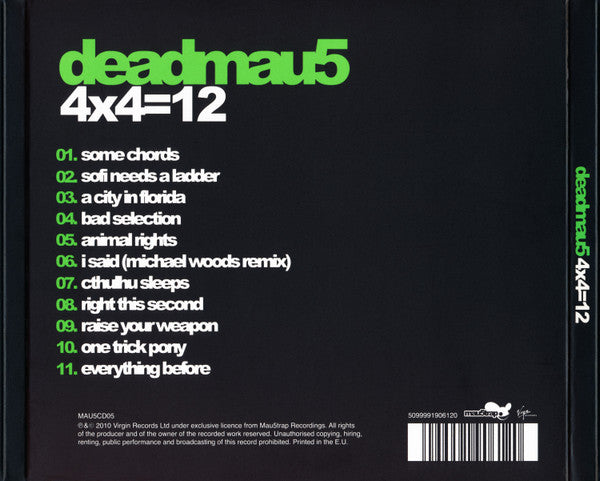 deadmau5 : 4x4=12 (CD, Album, Mixed, Opt)