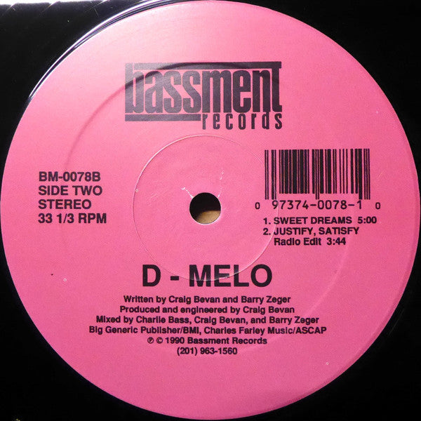 D-Melo : Justify, Satisfy (12")