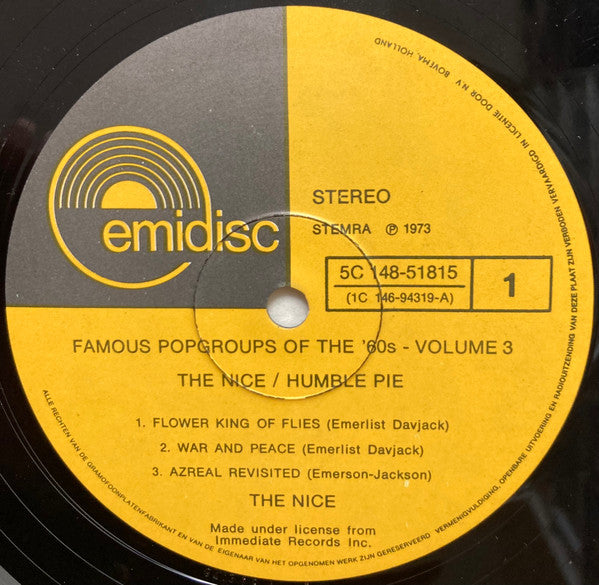 The Nice & Humble Pie : Famous Popgroups Of The '60s Vol. 4 (2xLP, Comp)