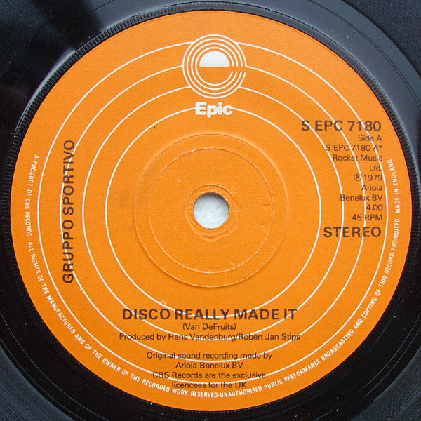 Gruppo Sportivo : Disco Really Made It (7", Single)