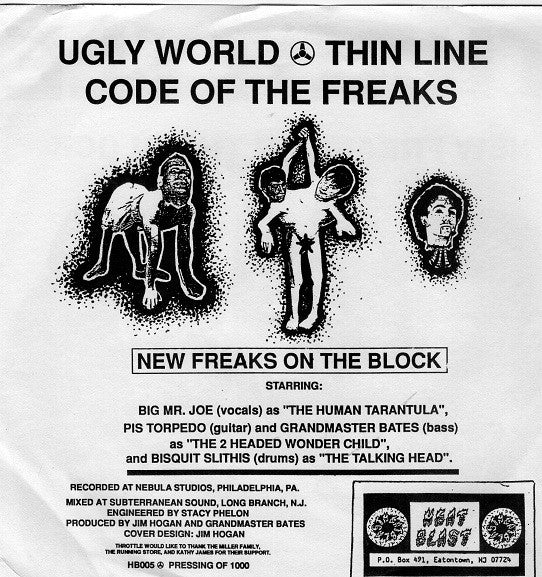 Throttle (2) : New Freaks On The Block (7", EP, Whi)