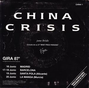 China Crisis : June Bride (7", Single, Promo)