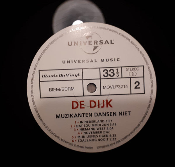 De Dijk : Muzikanten Dansen Niet (LP, Album, RE)