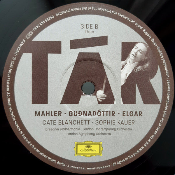 Gustav Mahler · Hildur Guðnadóttir · Sir Edward Elgar, Cate Blanchett · Sophie Kauer, Dresdner Philharmonie · London Contemporary Orchestra · London Symphony Orchestra : Music From And Inspired By The Motion Picture Tár (12", Album, 180)