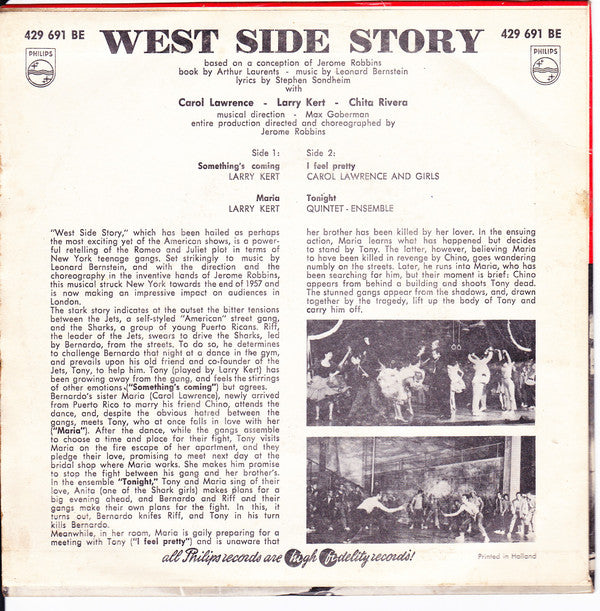 Leonard Bernstein : West Side Story (7", EP, Mono)