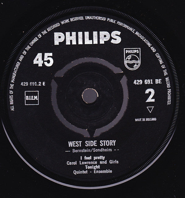 Leonard Bernstein : West Side Story (7", EP, Mono)