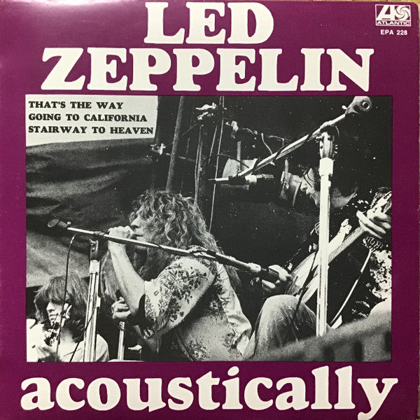 Led Zeppelin : Acoustically (7", EP, RE)