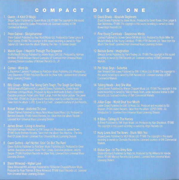Various : Now That's What I Call Music! 1986: The Millennium Series (2xCD, Comp)