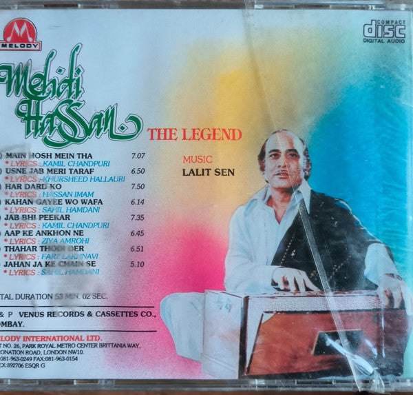 Mehdi Hassan : The Legend (CD, Album)