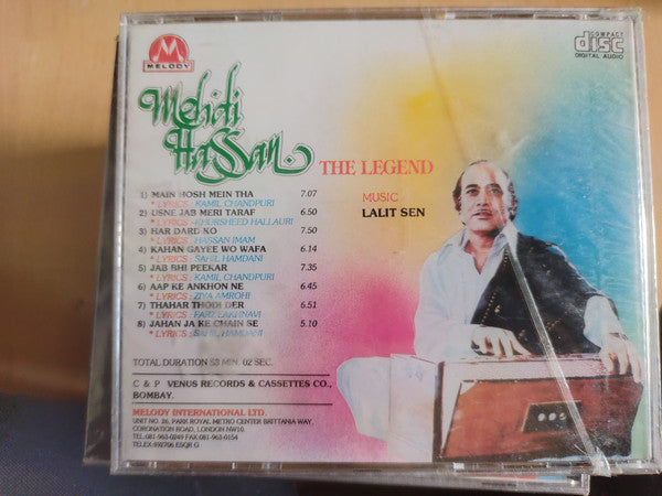 Mehdi Hassan : The Legend (CD, Album)