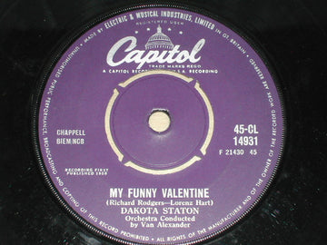 Dakota Staton : My Funny Valentine / A Foggy Day (7", Single)