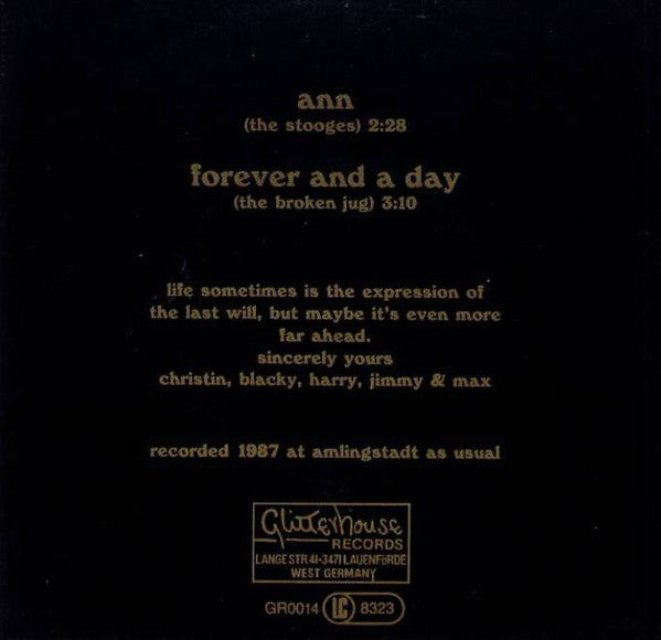 The Broken Jug : Ann / Forever And A Day (7")