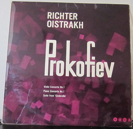 Sviatoslav Richter / David Oistrach, Sergei Prokofiev : Violin Concerto No. 1 / Piano Concerto No.1 / Suite From 'Cinderella' (LP, Comp, Mono)