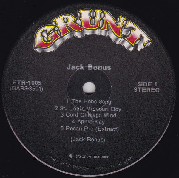 Jack Bonus : Jack Bonus (LP, Album, Ind)