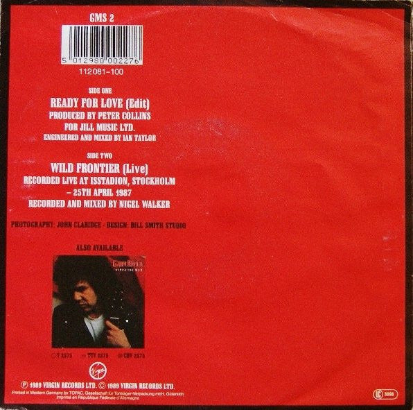 Gary Moore : Ready For Love (7", Single)