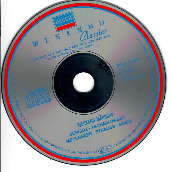 Berlioz*, Tschaikowsky*, Grieg*, Meyerbeer*, Strauss* : Weekend Märsche (CD, Comp)