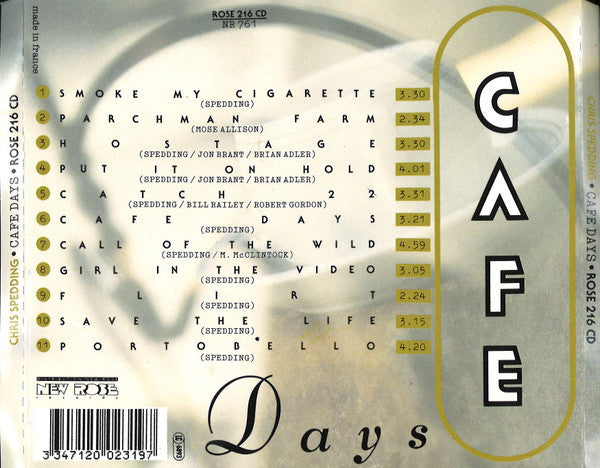 Chris Spedding : Cafe Days (CD, Album)