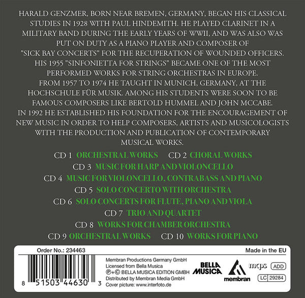 Harald Genzmer : Contemporary Composer - Collection (CD, Comp, RE, RM + Box)