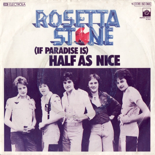 Rosetta Stone (2) : (If Paradise Is) Half As Nice (7", Single)