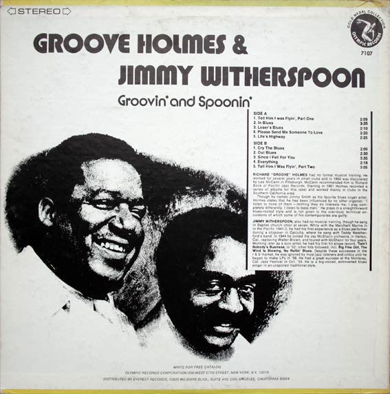 Richard "Groove" Holmes & Jimmy Witherspoon : Groovin' And Spoonin' (LP, Comp)