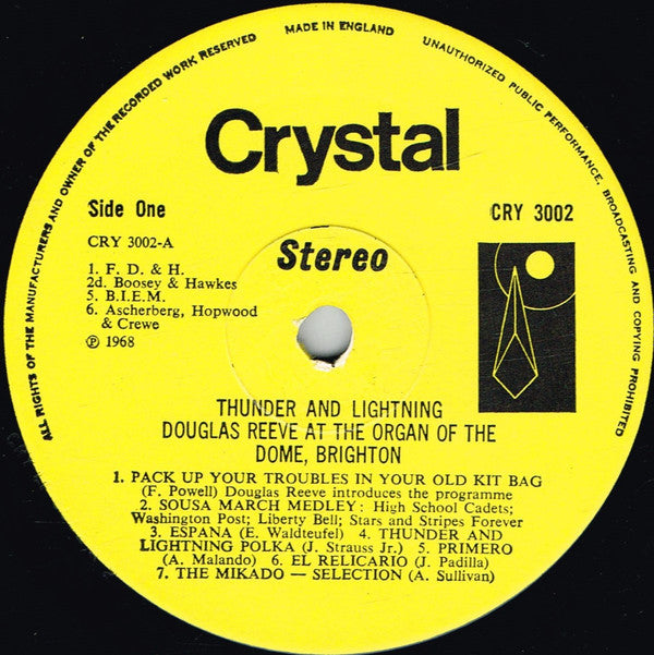 Douglas Reeve : Thunder And Lightning (LP)