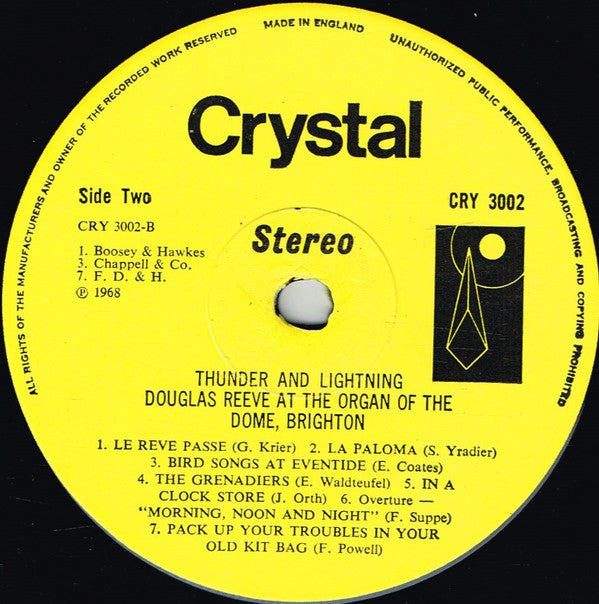 Douglas Reeve : Thunder And Lightning (LP)