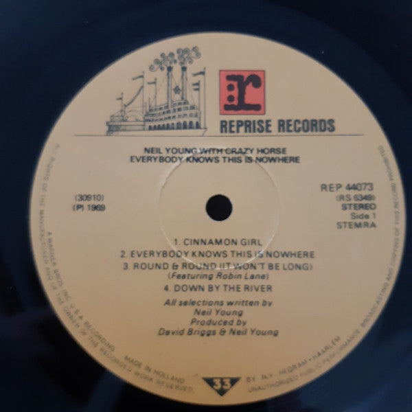 Neil Young With Crazy Horse : Everybody Knows This Is Nowhere (LP, Album, RE, Gat)