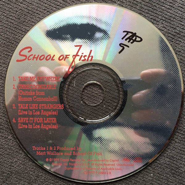 School Of Fish : Take Me Anywhere (CD, Maxi)
