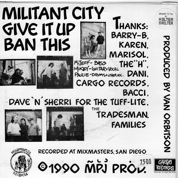 Hyperkowtow : Militant City (7")