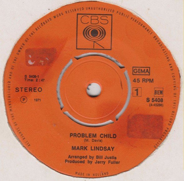 Mark Lindsay : Problem Child (7")
