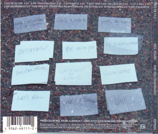 Neil Young : Are You Passionate? (CD, Album, WMM)