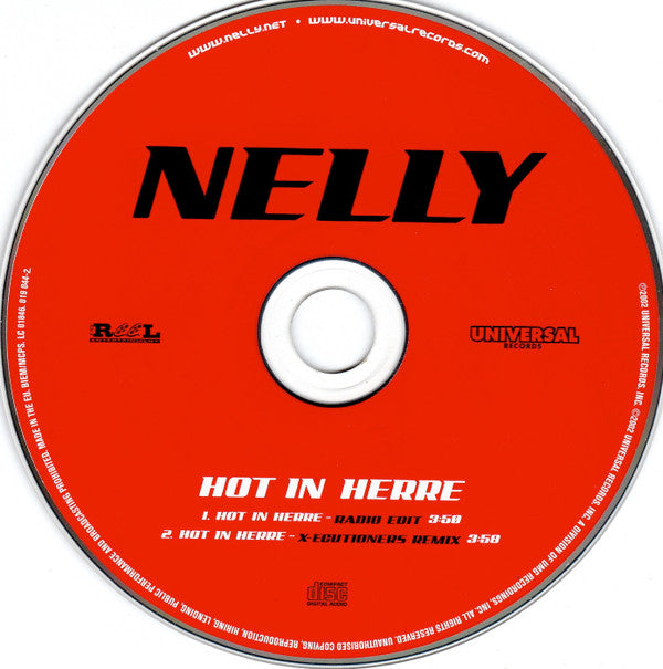 Nelly : Hot In Herre (CD, Single, Car)