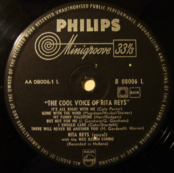 Rita Reys With Art Blakey & The Jazz Messengers And The The Wessel Ilcken Combo : The Cool Voice Of Rita Reys (LP, Mono)