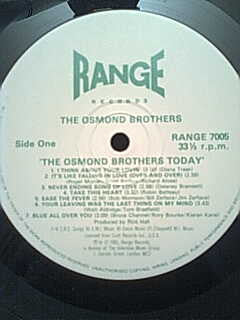 The Osmonds : Today (LP, Album)