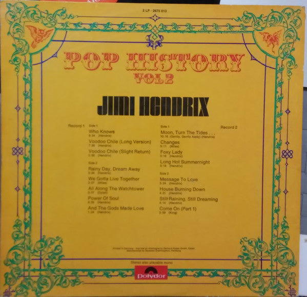 Jimi Hendrix : Pop History Vol 2 (2xLP, Comp, Gat)