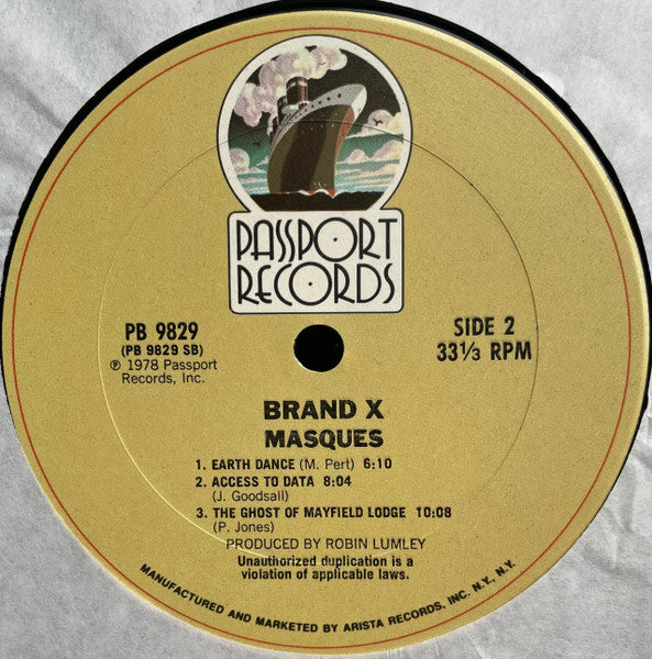 Brand X (3) : Masques (LP, Album)