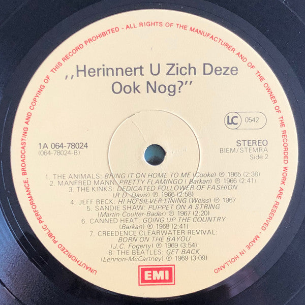 Various : Herinnert U Zich Deze Ook Nog? (LP, Comp)