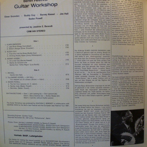 Various : Berlin Festival Guitar Workshop (LP, Album, RE)