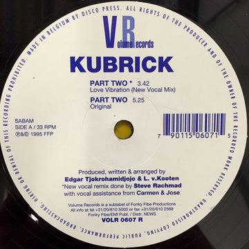 Kubrick : Love Vibration (Part Two) (12")