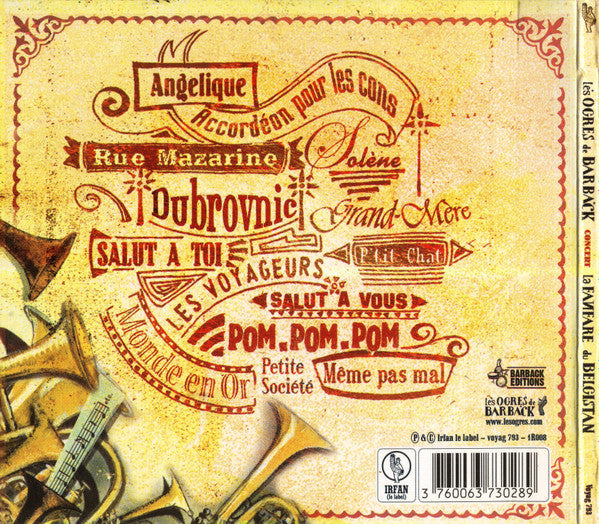 Les Ogres De Barback & La Fanfare Du Belgistan : Concert (CD, Album)