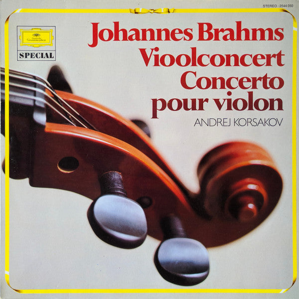 Johannes Brahms - Andrei Korsakov : Vioolconcert / Concerto Pour Violon (LP, RE)