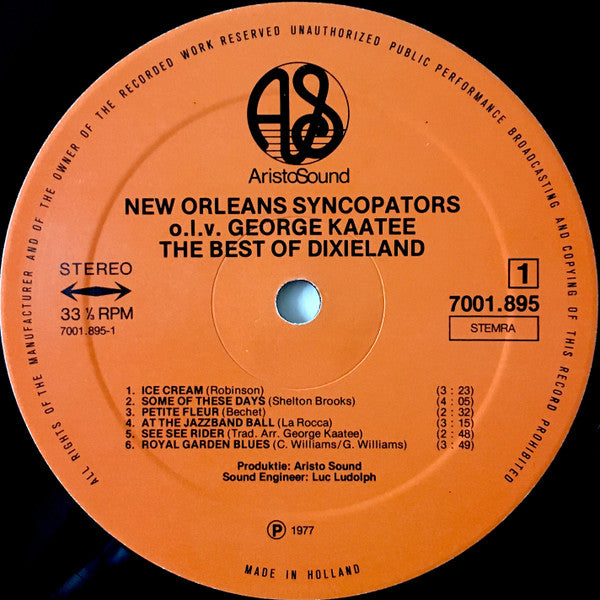 The New Orleans Syncopators : The Best Of Dixieland (LP, Album)