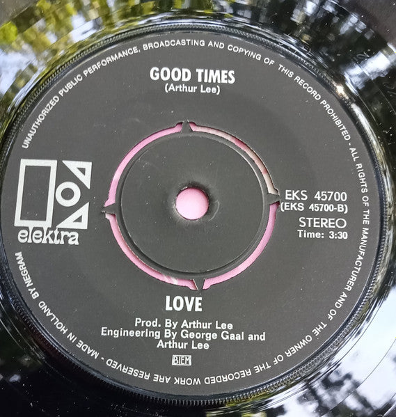 Love : Alone Again Or / Good Times (7", Single, RE)