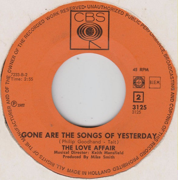 The Love Affair : Everlasting Love (7", Single)