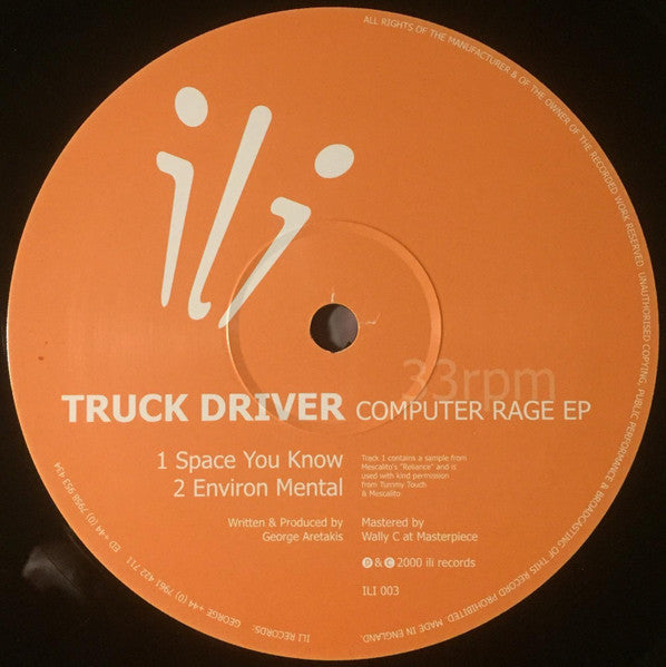 Truck Driver : Computer Rage EP (12")