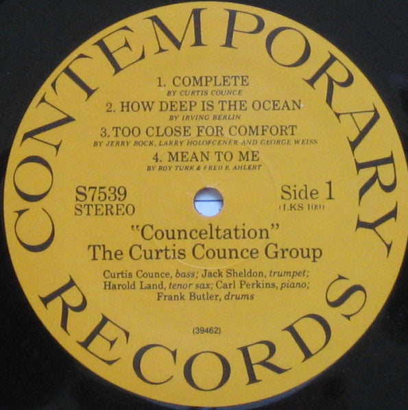 The Curtis Counce Group : Vol 2: Counceltation (LP, Album, RE)