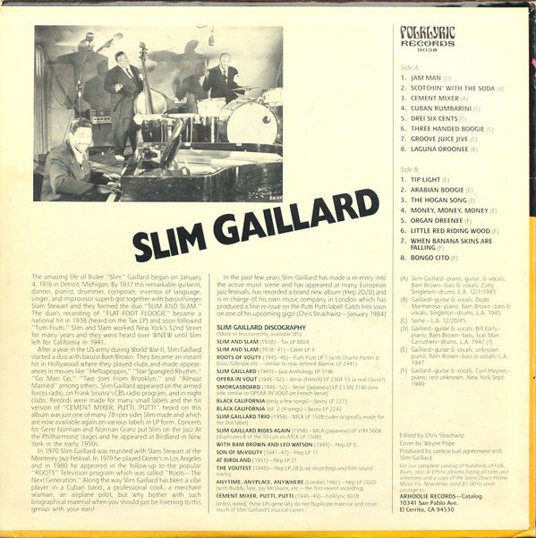 Slim Gaillard : Cement Mixer Put-Ti Put-Ti (LP, Album, Comp)